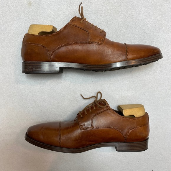 Cole Haan Shoes Mens 10.5 Brown Leather Grand OS Oxford Cap Toe Dress Brogue main image 5